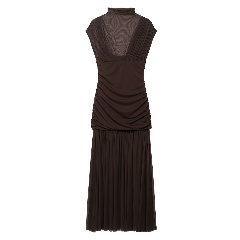 Summer Floral Ribbon Silk Net Stitching Dress Bella Mia