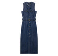 Women Wear Wild with Belt Denim Dress Bella Mia