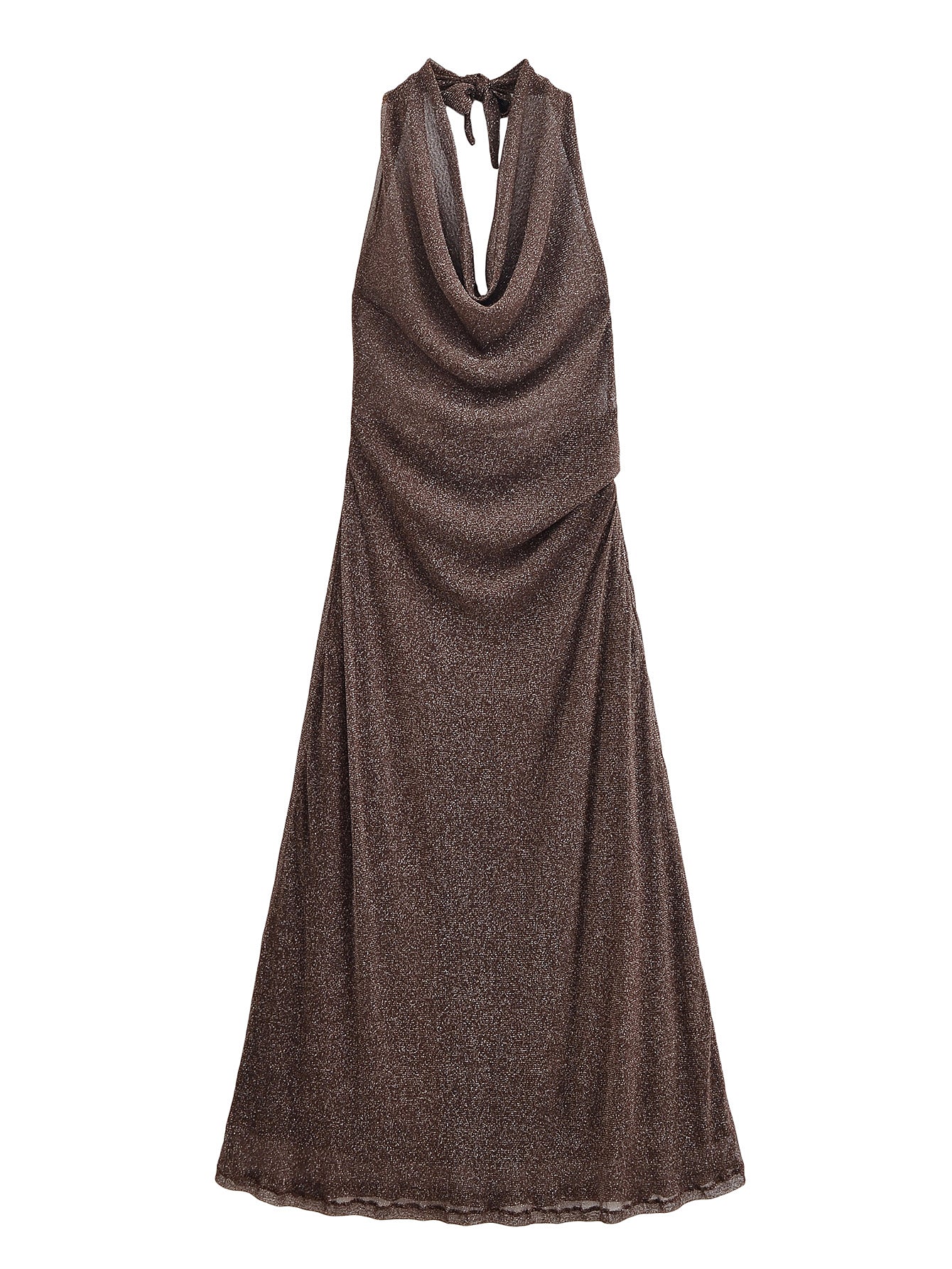 Women Clothing Autumn Backless Metallic Dress Bella Mia