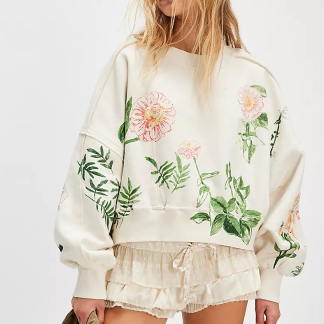 Autumn Winter Women Clothing Printing Loose Casual Top All Matching Hoodie Women Bella Mia