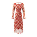 Casual Waist Controlled Sexy Backless Lace up Plaid Dress Women Bella Mia