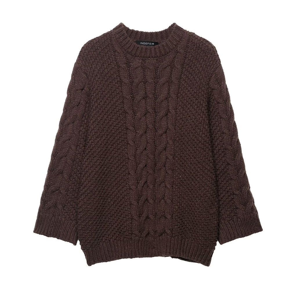 Women Clothing Street Twist Large Sleeves Sweater Bella Mia