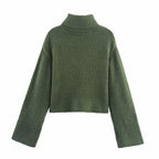 Women Clothing Winter Long Sleeve Stand Collar Basic Comfortable All Matching Sweater Bella Mia