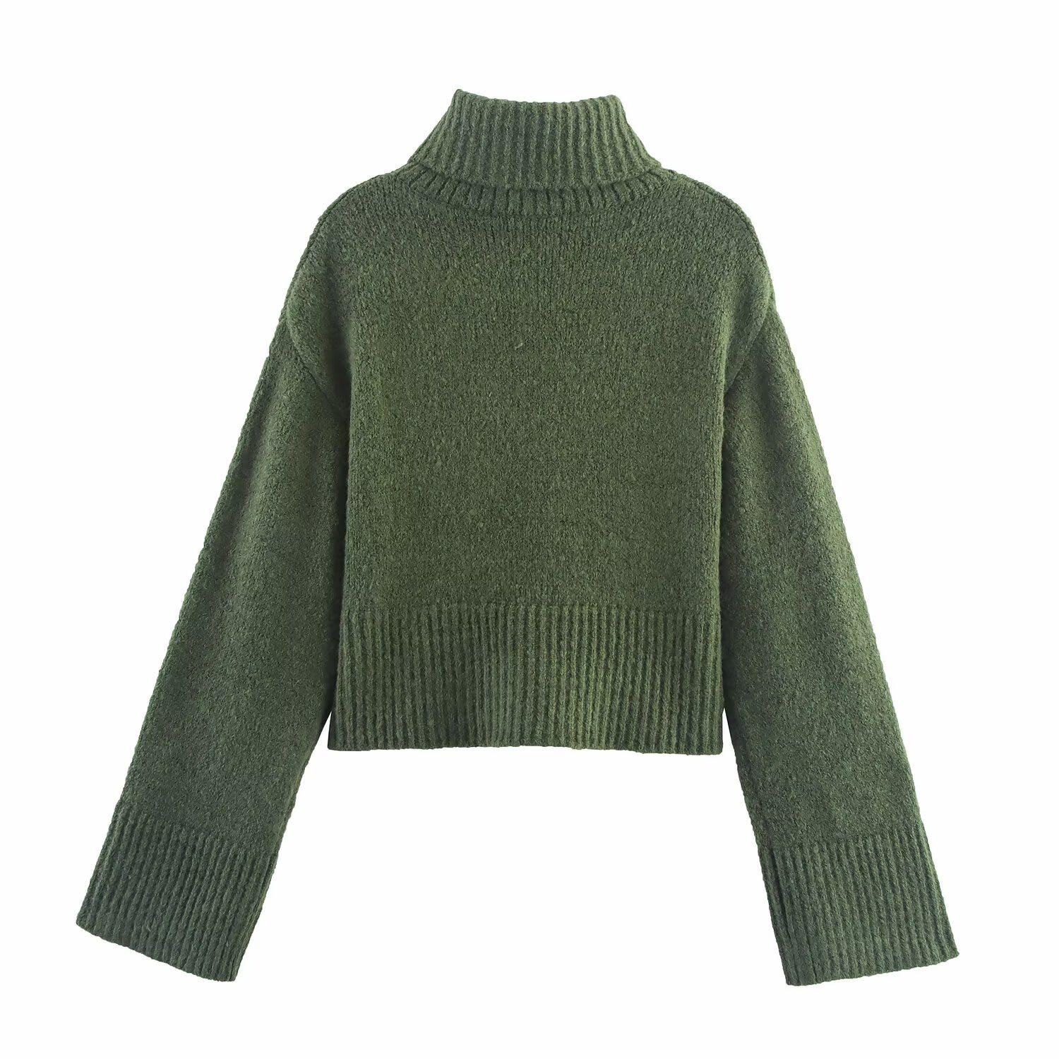 Women Clothing Winter Long Sleeve Stand Collar Basic Comfortable All Matching Sweater Bella Mia