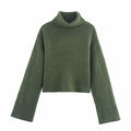 Women Clothing Winter Long Sleeve Stand Collar Basic Comfortable All Matching Sweater Bella Mia