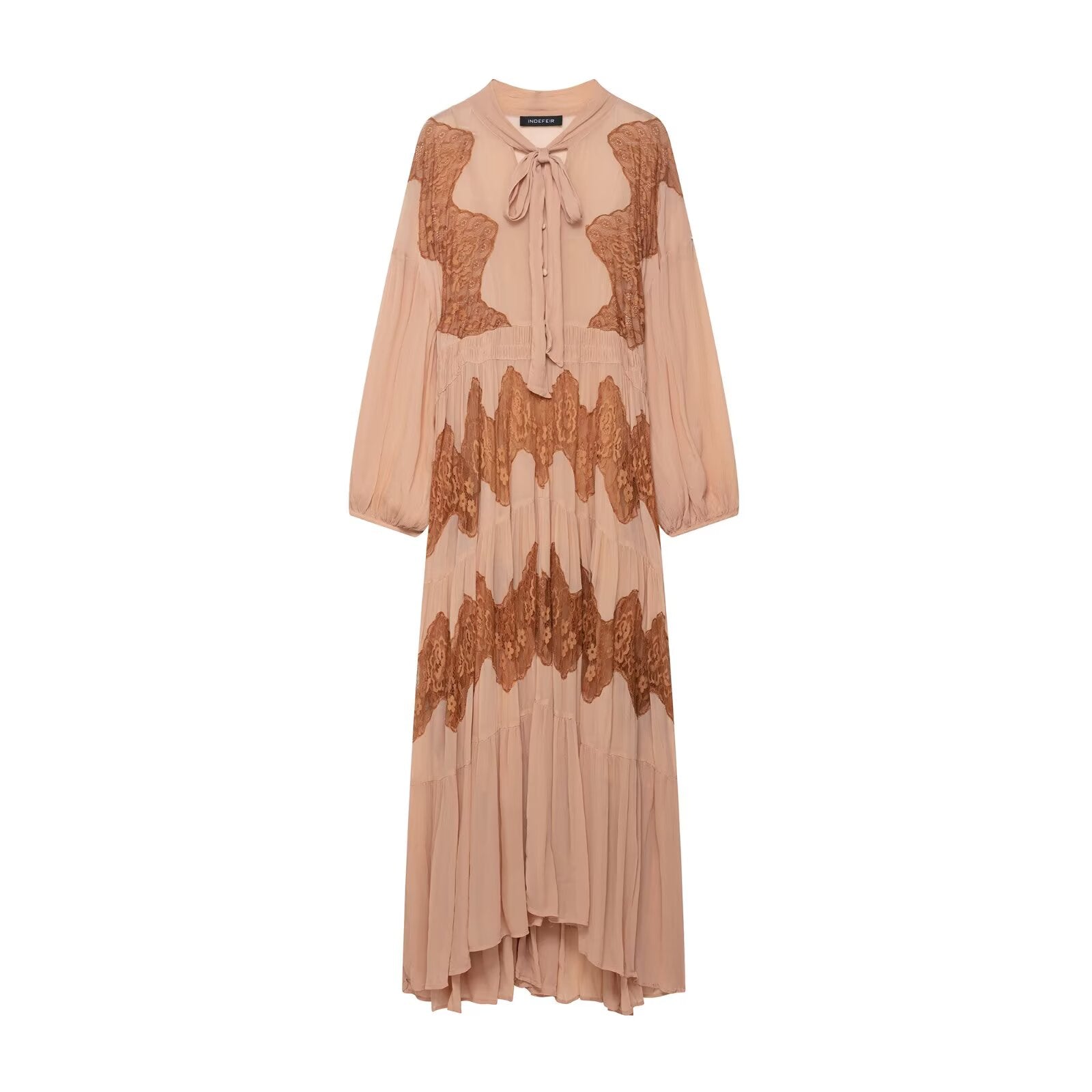 Dress Autumn Graceful Bow Stitching Lace Dress Bella Mia