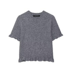 round Neck Solid Color Loose Pullover Niche Knitwear Bella Mia