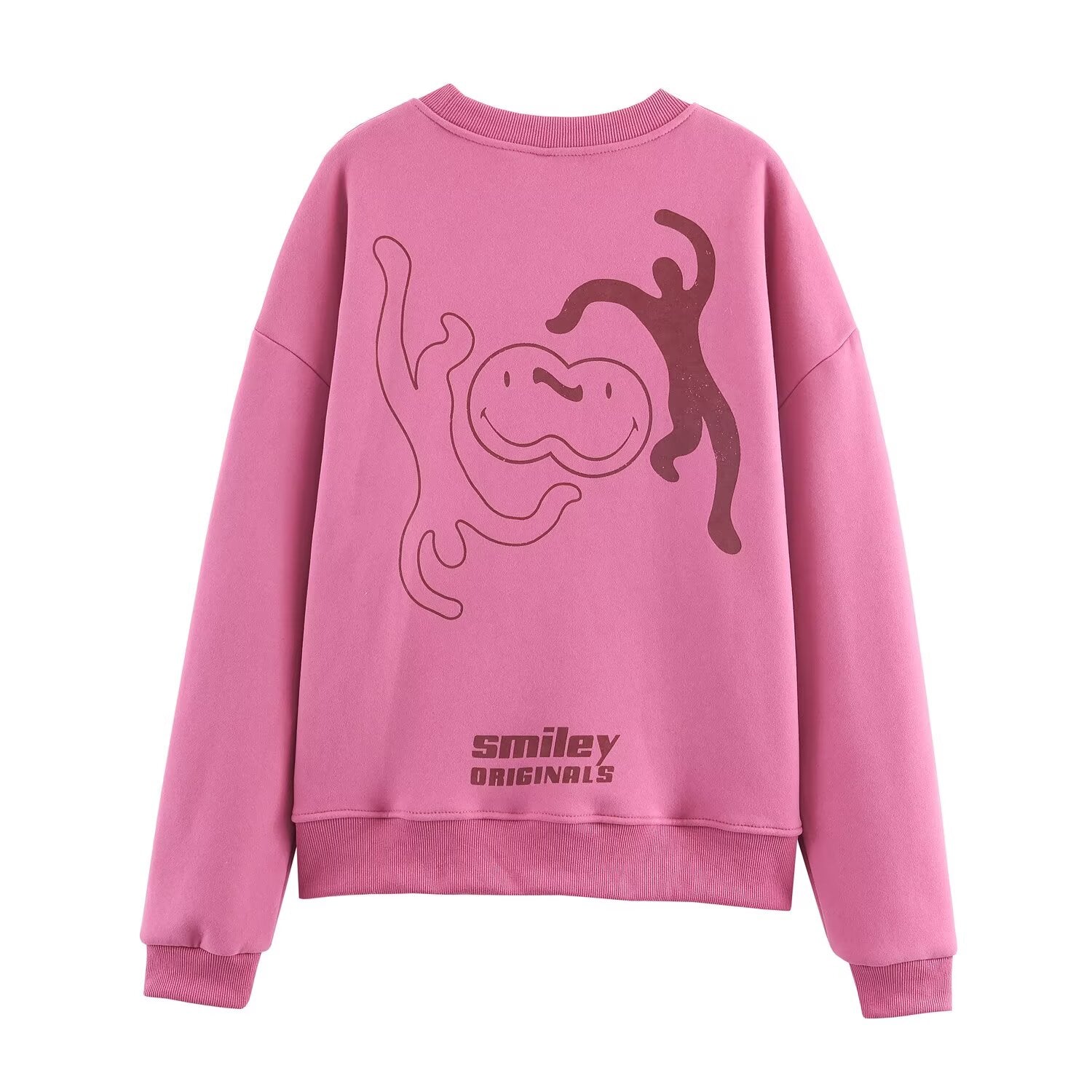 Women Clothing Autumn Winter Casual All Match round Neck Loose Printed Sweatshirts Bella Mia