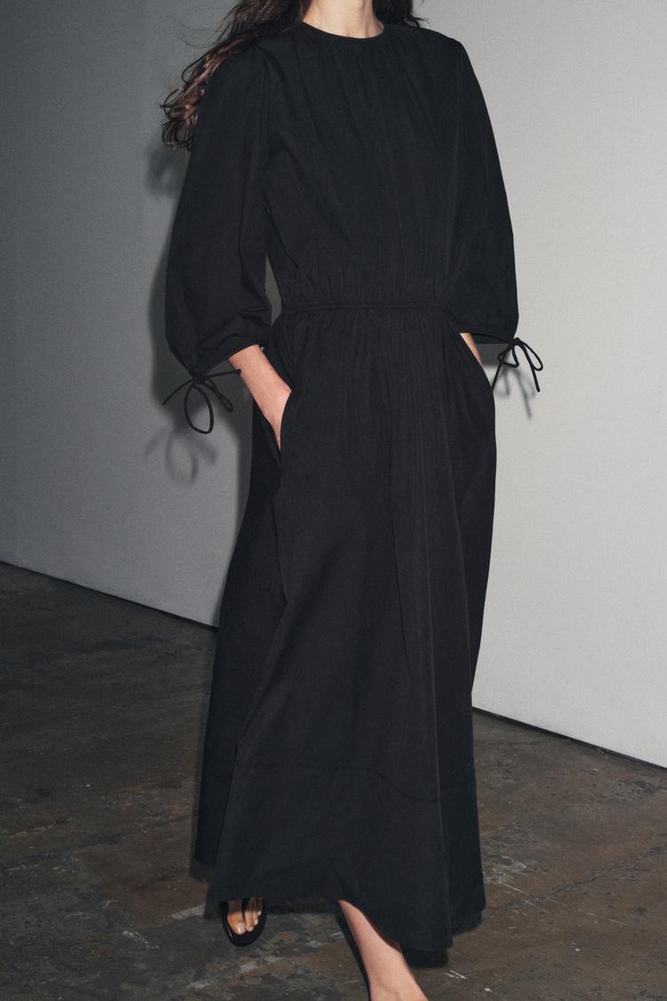 Women Pleated Poplin Dress Bella Mia