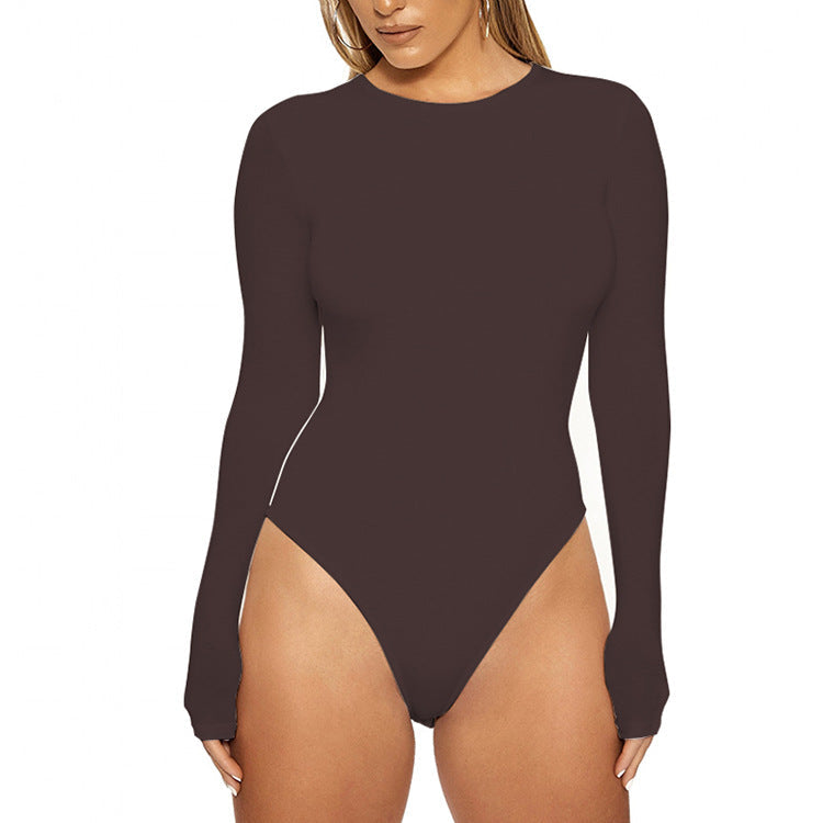 Autumn Winter Women Clothing Casual Bottoming Top Long Sleeve Tight Bodysuit Bella Mia