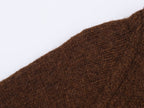 Advanced Retro Lazy V neck Sweater Coat Women Autumn Winter Loose Mid Length Soft Glutinous Knitted Cardigan Bella Mia