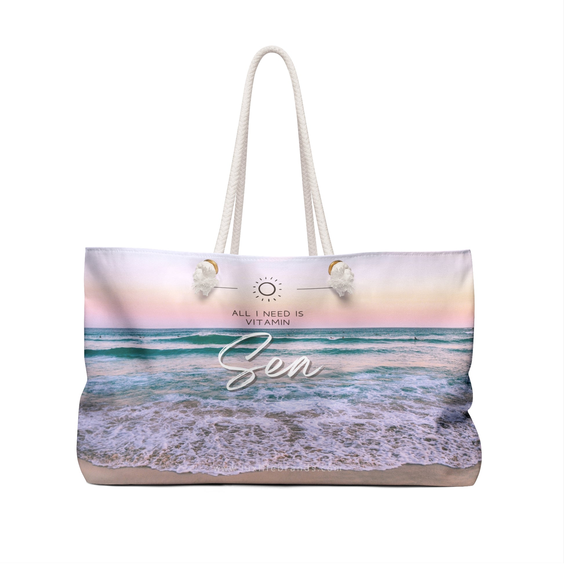All I Need Is Vitamin Sea Beach Bag Printify