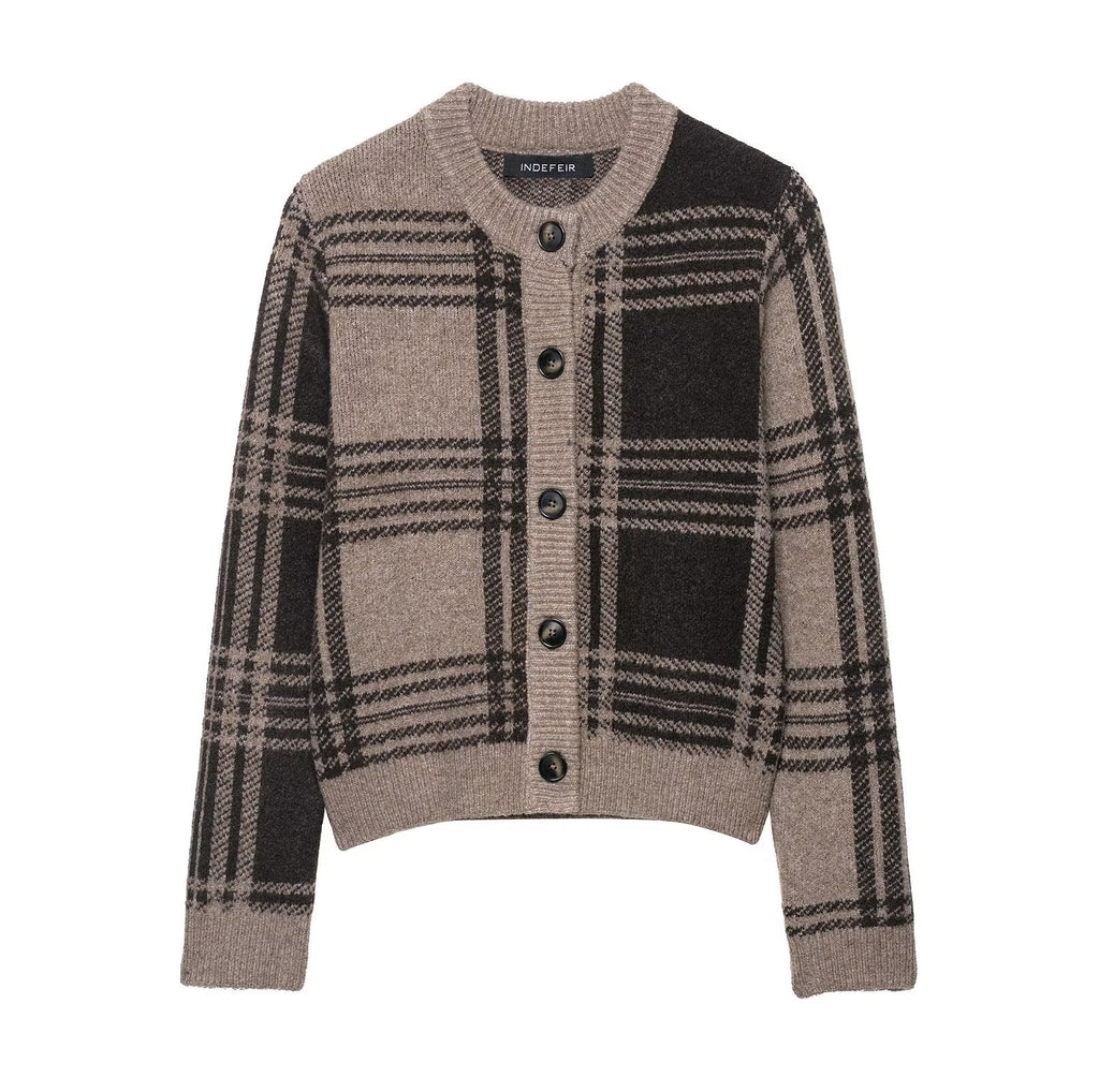 Autumn round Neck Sub Knitted Coat Picture Color Regular Sleeve Bella Mia
