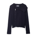 Elegant Women Clothing Zipper Rib Knitted Coat Bella Mia