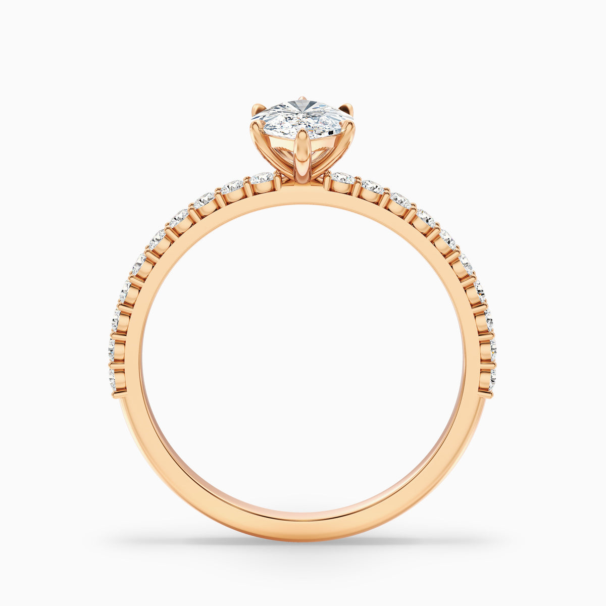 Naomi 2 Carat Marquise Side Stone Moissanite Engagement Ring in 14k Yellow Gold