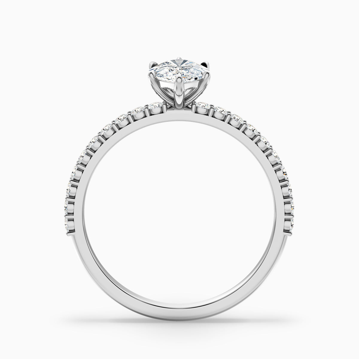 Naomi 2 Carat Marquise Side Stone Moissanite Engagement Ring in 14k Yellow Gold