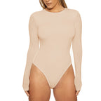 Autumn Winter Women Clothing Casual Bottoming Top Long Sleeve Tight Bodysuit Bella Mia