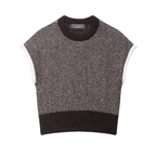 Women Wear Herringbone Knitted Vest Sleeveless Top Bella Mia