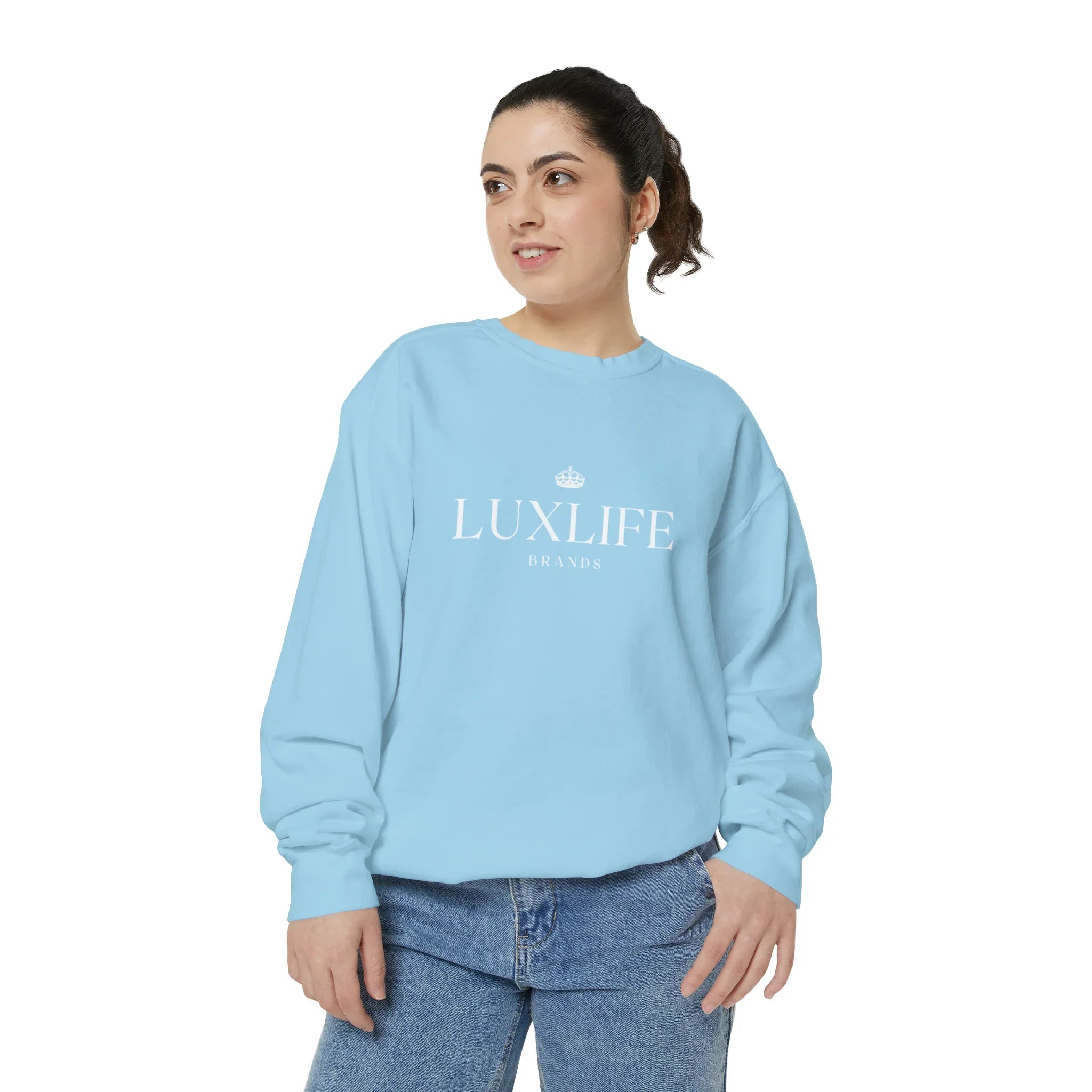 Luxlife Brands Garment-Dyed Sweatshirt Printify