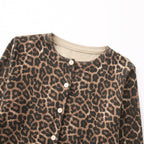 Fall Women Clothing Stylish Simple round Neck Button Decoration Cardigan Bella Mia