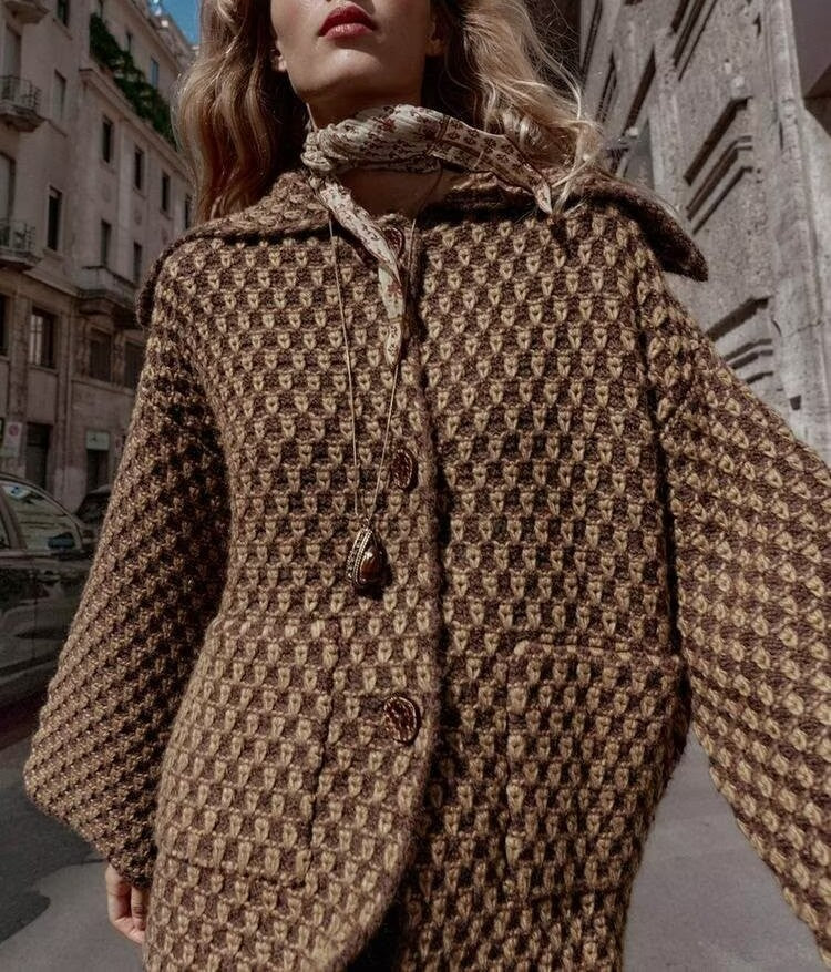 Women Clothing at Fashionable Elegant Knitted Coat Bella Mia