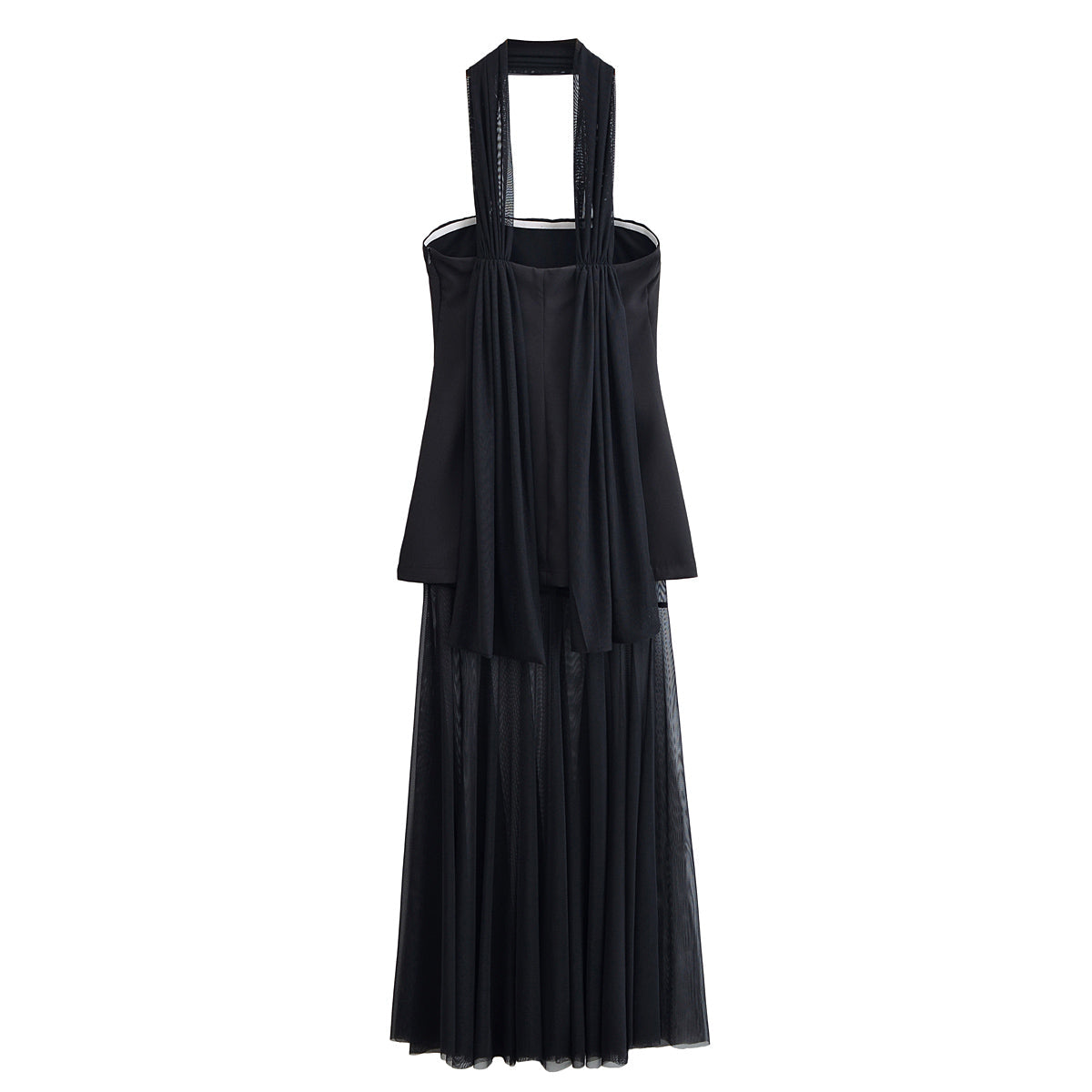 Women Clothing Autumn off the Shoulder Tube Top Stitching Design Dress