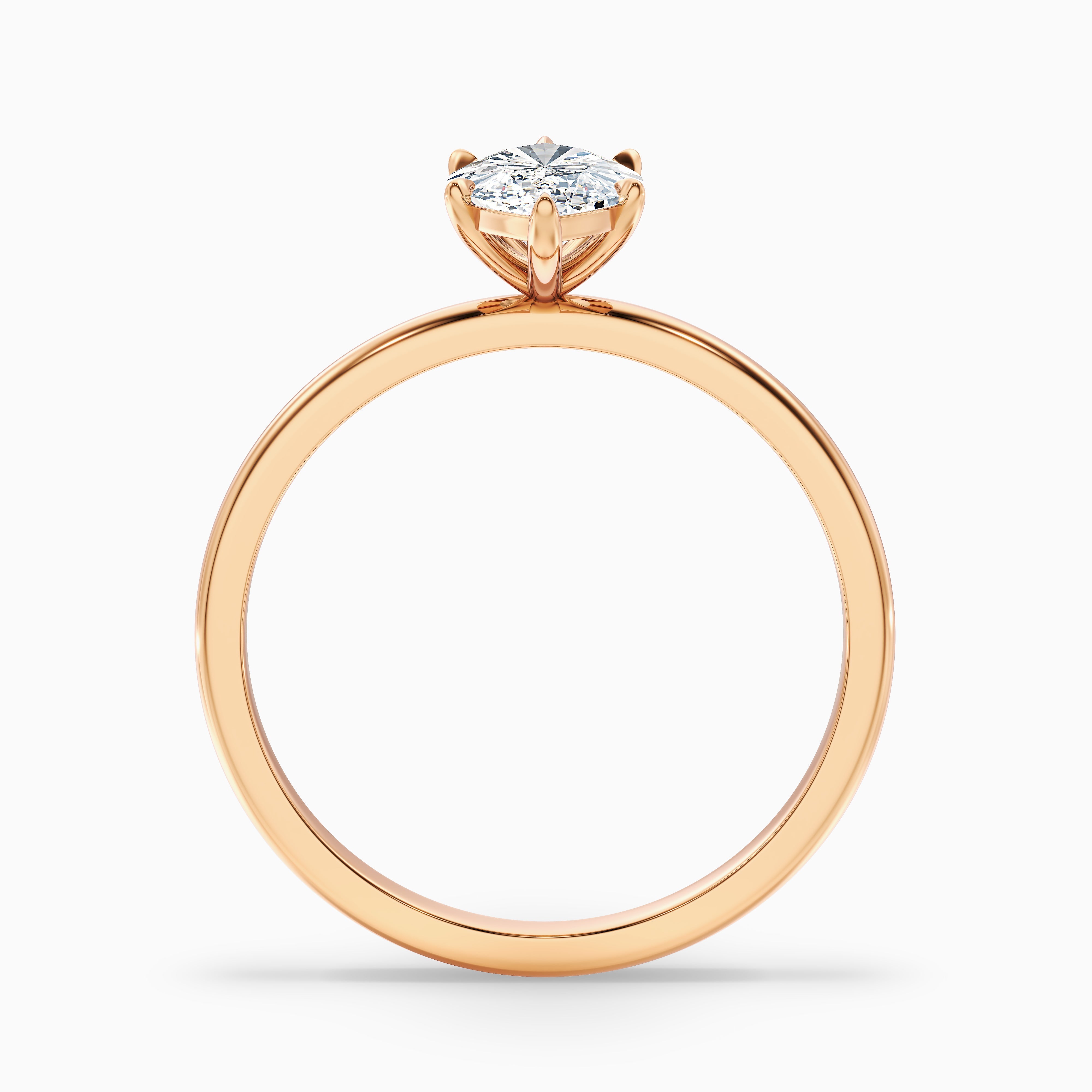 Quinn 5 Carat Marquise Cut Solitaire Moissanite Engagement Ring in 14k Yellow Gold