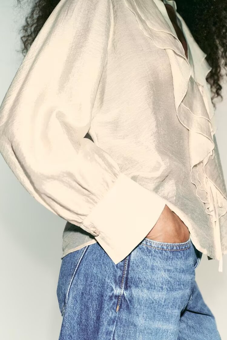 Fall WomenClothing Laminated Decoration Bow Shirt Bella Mia