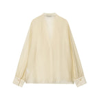 Fall WomenClothing Laminated Decoration Bow Shirt Bella Mia