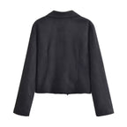 Women Clothing Winter Graceful Fashionable Suede Effect Long Sleeve Lace up Shirt Bella Mia