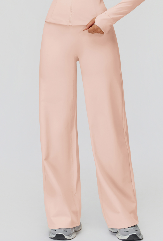 Casual Trousers Fleece-Lined Keep Warm High Waist Wide Leg Pants Outdoor Sports Running Wide Leg Pants Women Bella Mia