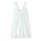 Sexy V neck Sleeveless Lace Stitching Ruffle Design Dress Bella Mia