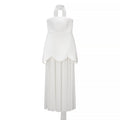 Women Clothing Winter Sexy Backless Sleeveless Solid Color Tube Top Mesh Stitching Dress Bella Mia