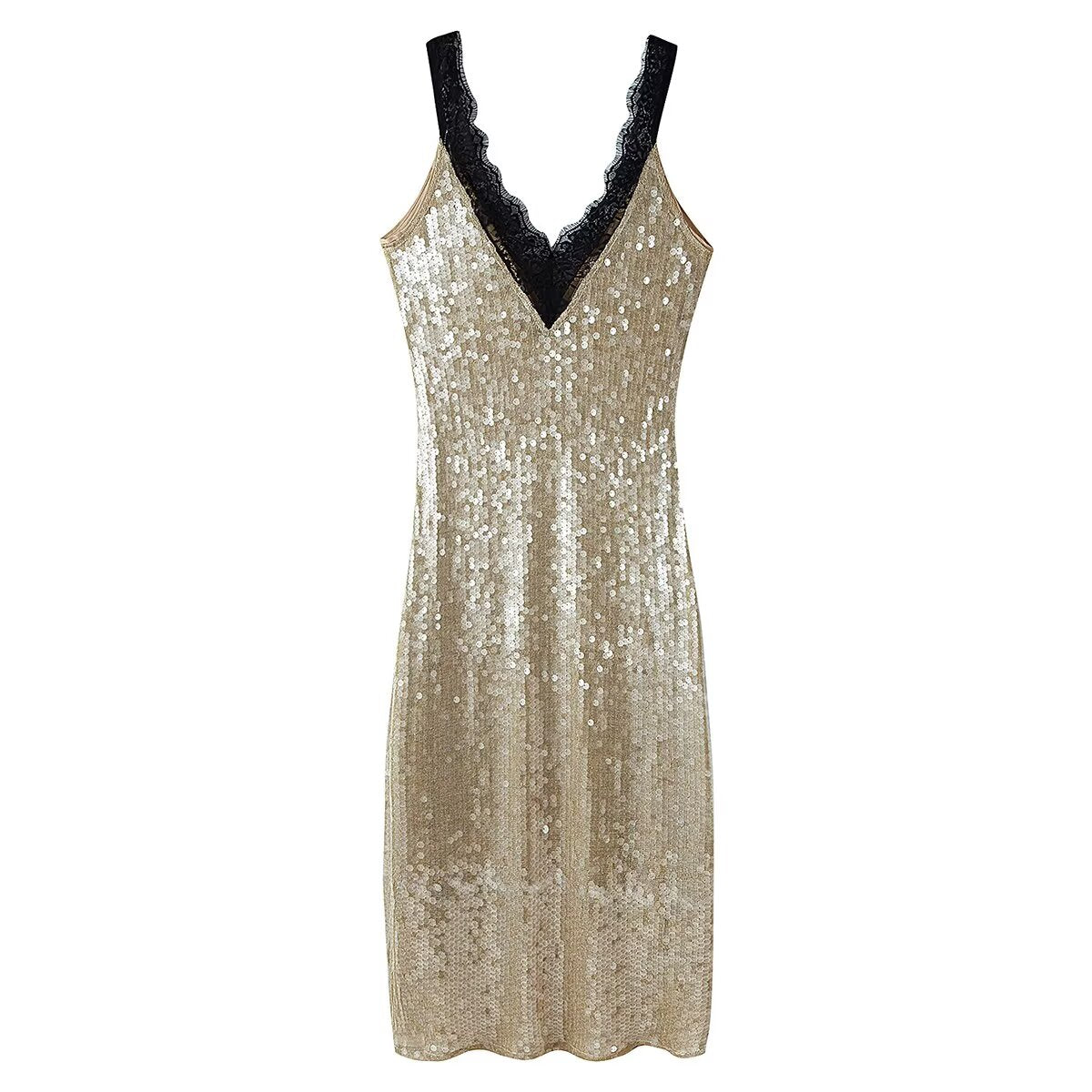 Women Clothing Top Beads Decoration Lace Dress Bella Mia