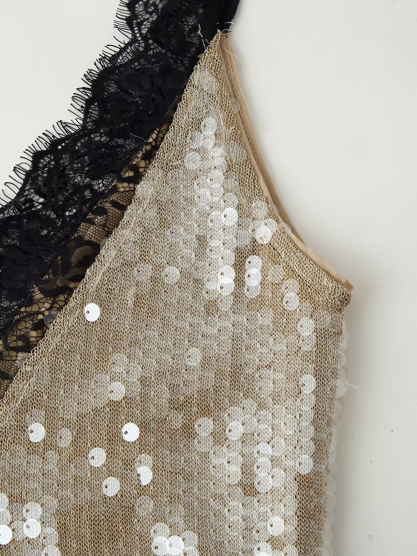 Women Clothing Top Beads Decoration Lace Dress Bella Mia