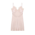 Early Spring Women Clothing Elegant Fashionable Slimming Silk Satin Lace Stitching Cami Dress Bella Mia