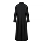 Women Solid Color Slim One Button Long Long Sleeve Collared Coat Bella Mia