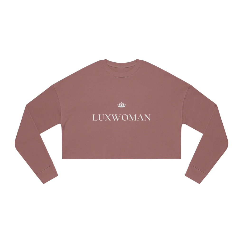 LUXWOMAN Breathable Fleece Cropped Sweatshirt Printify