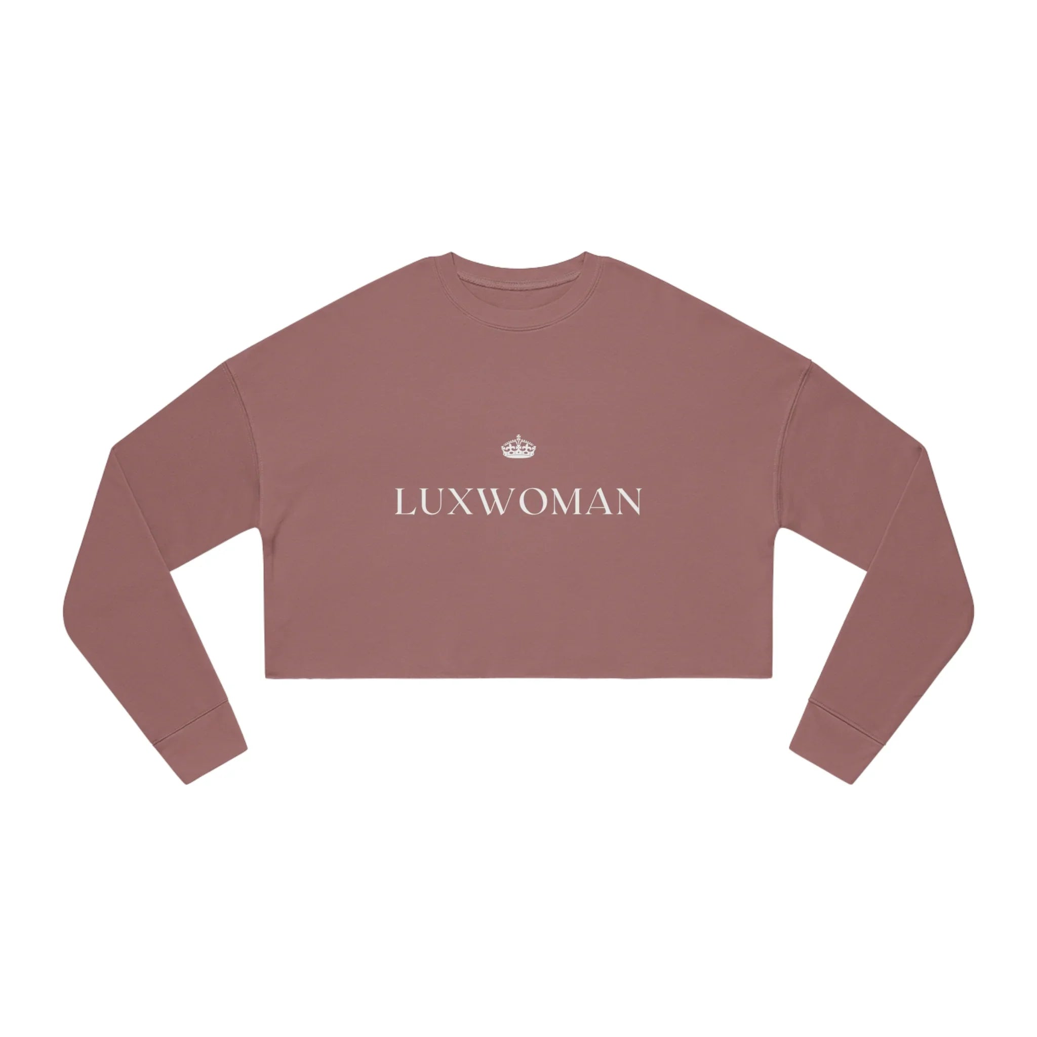 LUXWOMAN Breathable Fleece Cropped Sweatshirt Printify