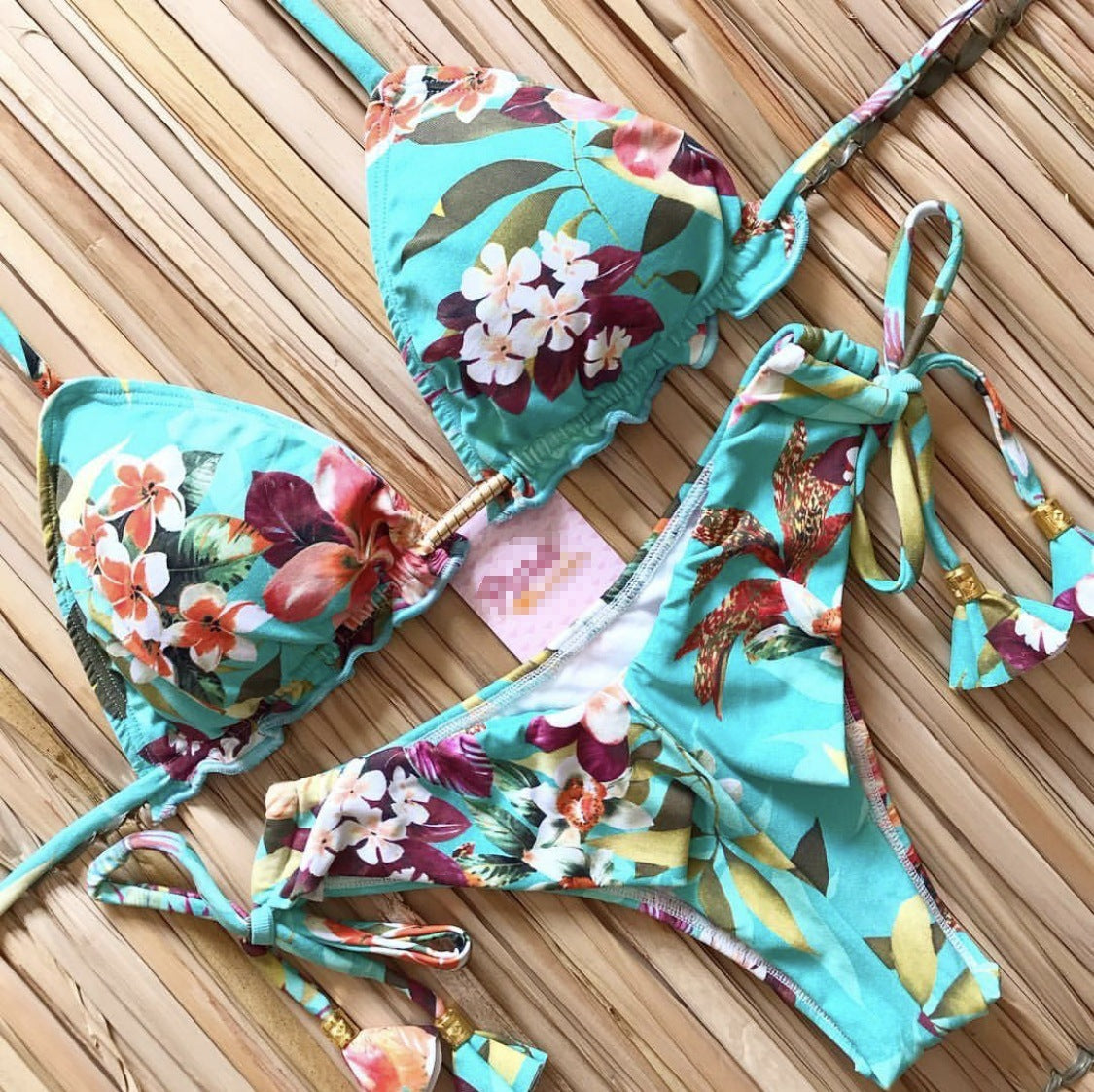 Bikini Swimsuit Printed Tassel Bikini Swimwear Bella Mia
