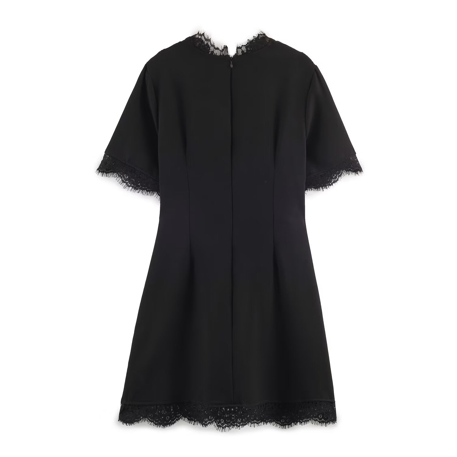 Elegant Women Slim Lace Stitching Sexy Sheath Dress