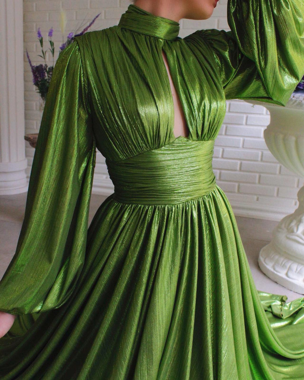 Spring Summer Popular Color Tight Waist Halter Large Swing Sexy Avocado Green Dress Maxi Dress for Women Bella Mia