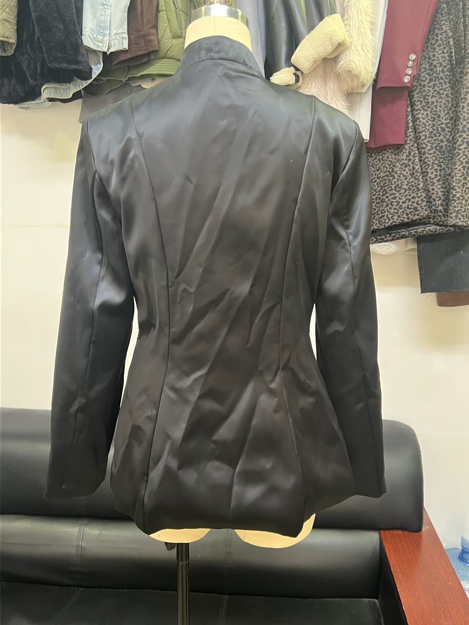 Spring Summer Chinese Coat Black Buckle Chinese Knot Waist Jacket Bella Mia