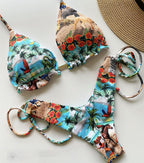 Bikini Swimsuit Printed Tassel Bikini Swimwear Bella Mia