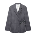 Women Clothing Spring Wrap Lace up Blazers Casual Trousers Two Piece Sets Bella Mia