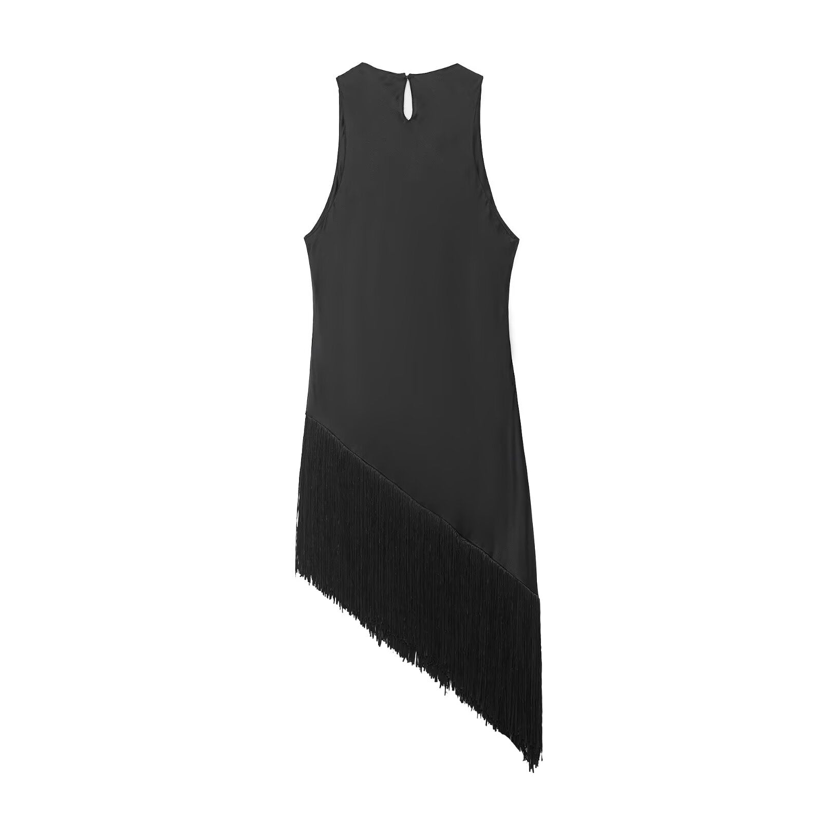 Women Clothing Summer All Matching Sleeveless Irregular Asymmetric Tassel Top Bella Mia