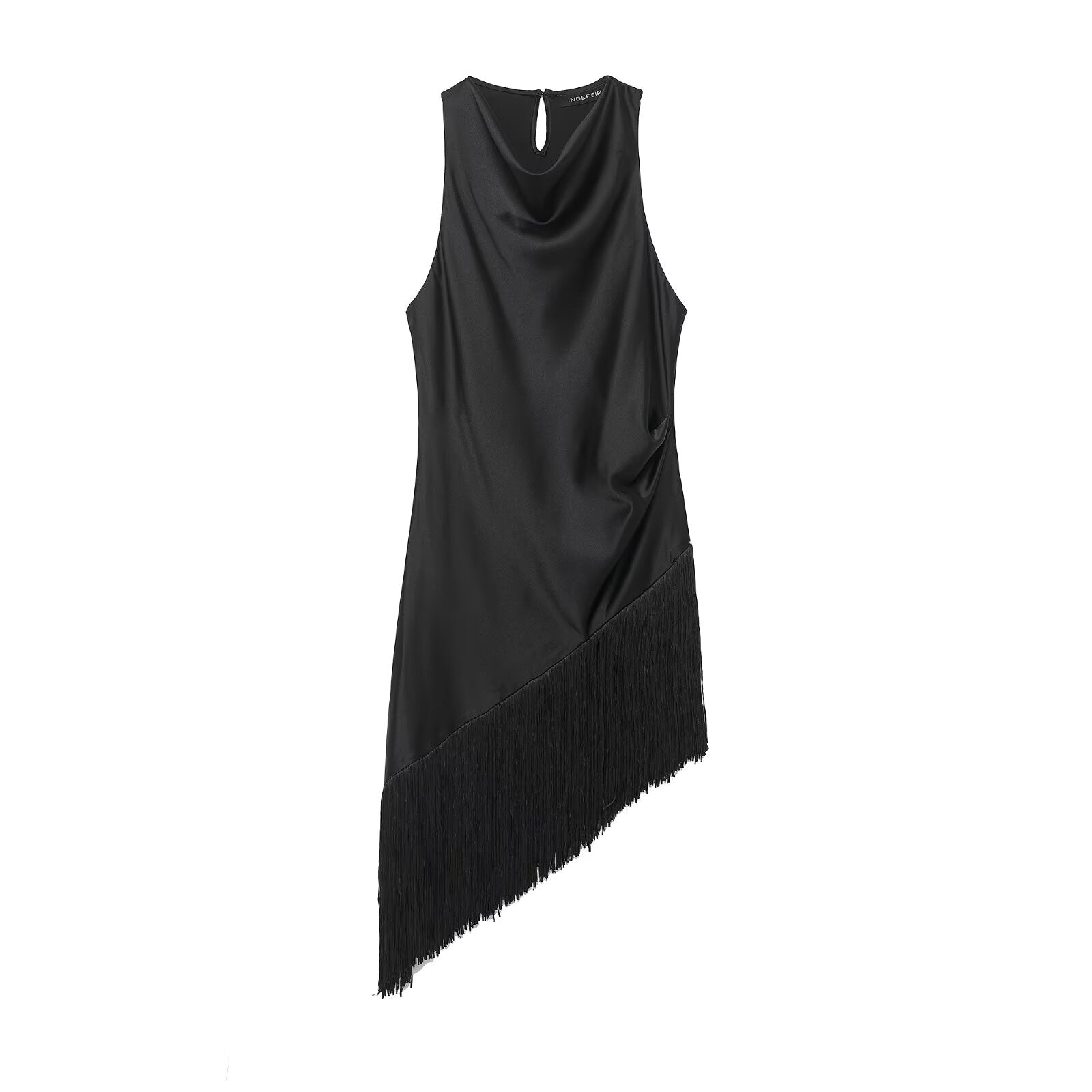 Women Clothing Summer All Matching Sleeveless Irregular Asymmetric Tassel Top Bella Mia