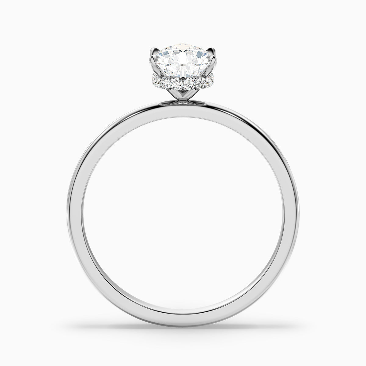 Avery 2 Carat Pear Cut Hidden Halo Lab Grown Diamond Ring in 18k Yellow Gold