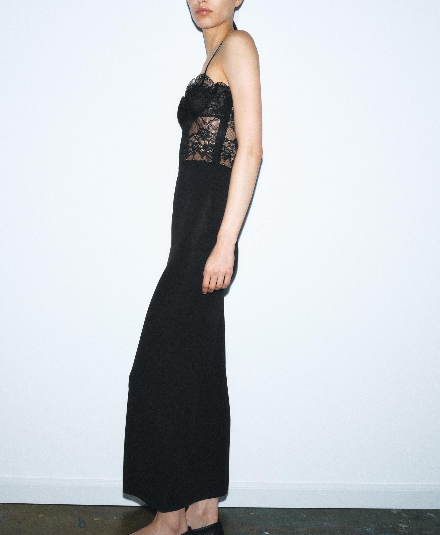 Women Clothing Spring Sexy Lace Splicing Sling Dress Bella Mia