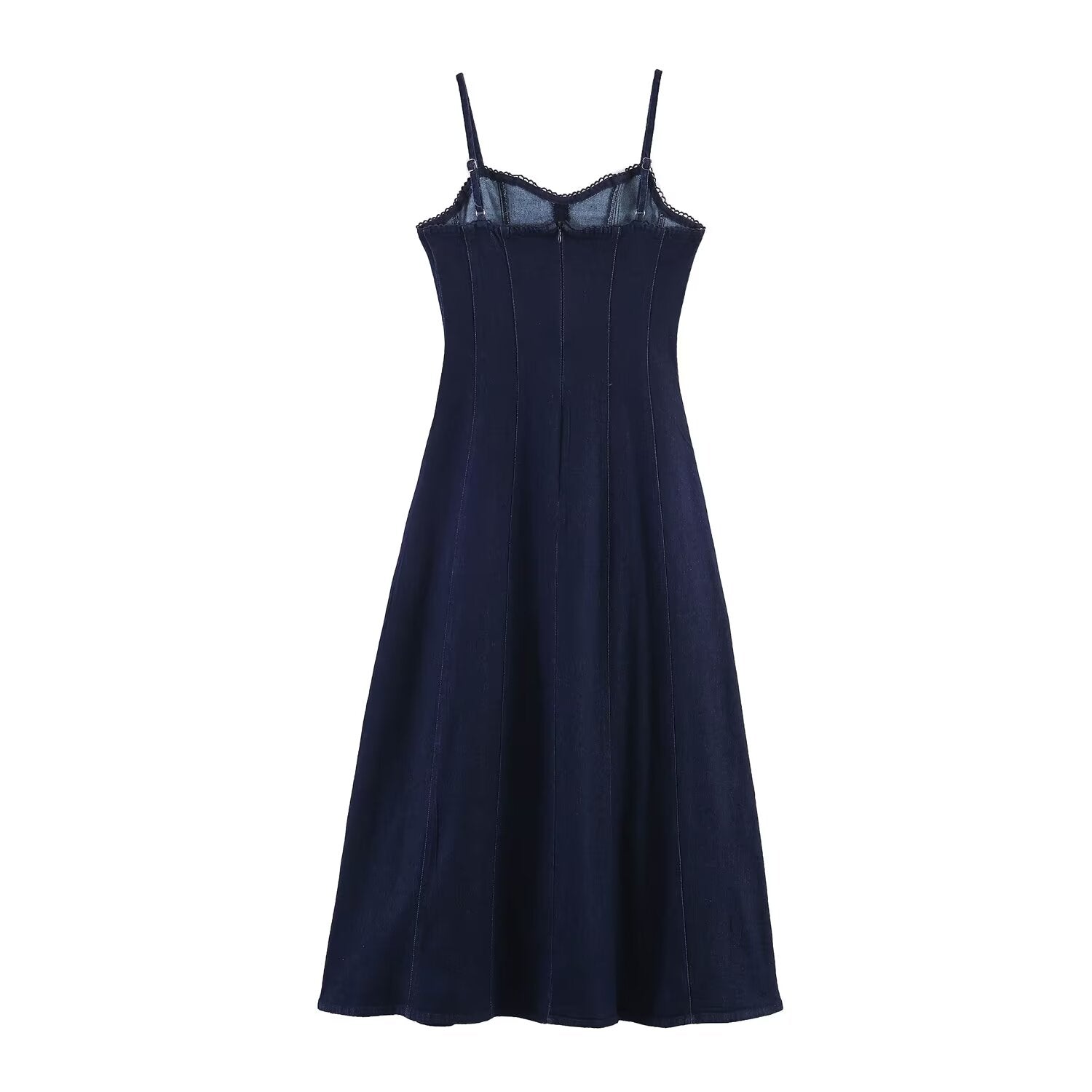 Women Clothing Idle Vintage Denim Cami Dress